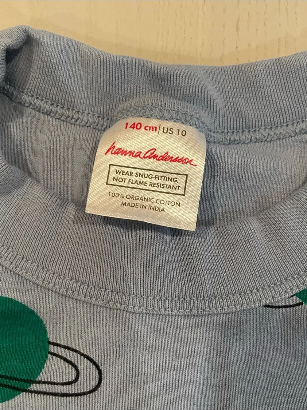 Hanna Andersson HannaJams Short John Pajama Set (Planets on Blue) - Size 10 140